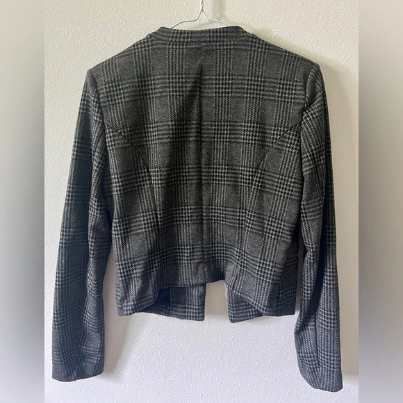 Love Tree Plaid Zipper Blazer - Small - Picture 3 of 3